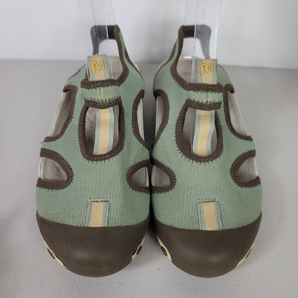 Merrell Sol Olive Womens Green Walking Slip on Open Heel Sandals Shoes Sz 7 - Picture 7 of 8